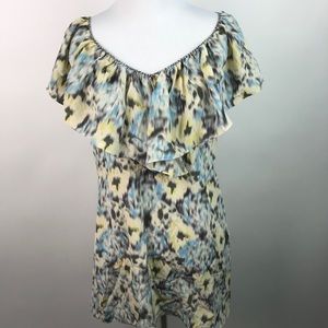 Rebecca Taylor watercolor Silk Tunic AM43 FLAW